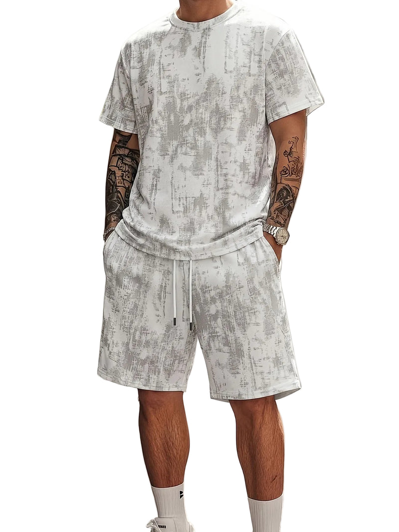 Męski Komplet Dwuczęściowy w Abstrakcyjny Wzór